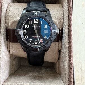 Breitling Avenger Chronograph Black and Silver Watch